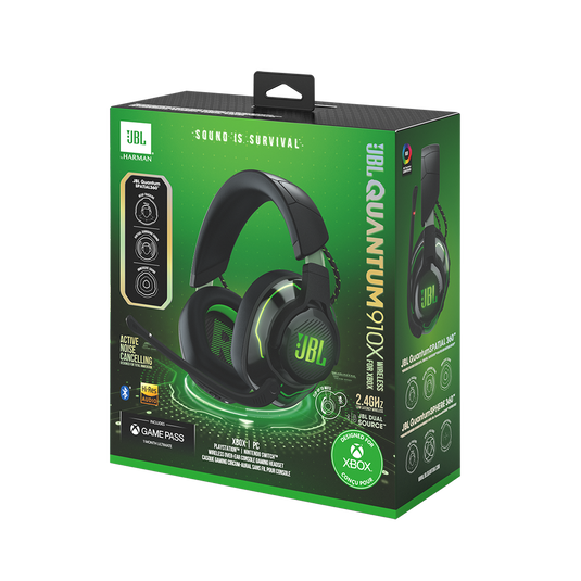 JBL Quantum 910X Wireless for XBOX - Black - Wireless over-ear console gaming headset with head tracking-enhanced, Active Noise Cancelling and Bluetooth - Detailshot 11 image number null