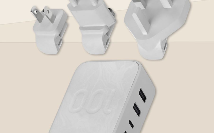 InstantCharger 100W 4 USB Austauschbare Reisestecker - Image