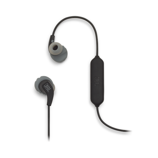JBL Endurance RUNBT - Black - Sweatproof Wireless In-Ear Sport Headphones - Detailshot 1 image number null